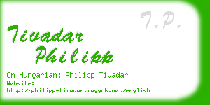 tivadar philipp business card